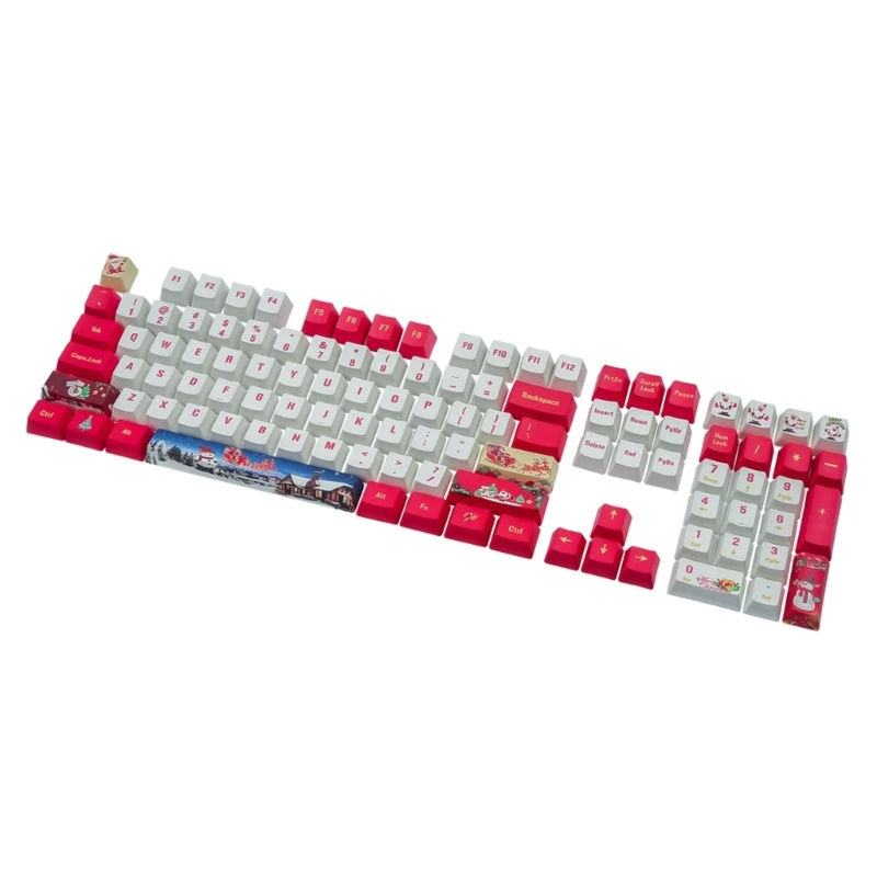 

108 Keys PBT Keycaps Set Novelty Christmas Game Keycap OEM Profile PC Gaming Mechanical Keyboard Dye Subbed PBT Durable-