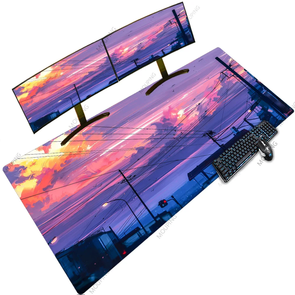 Канцелярские принадлежности с аниме фиолетовый Настольный коврик эстетичный