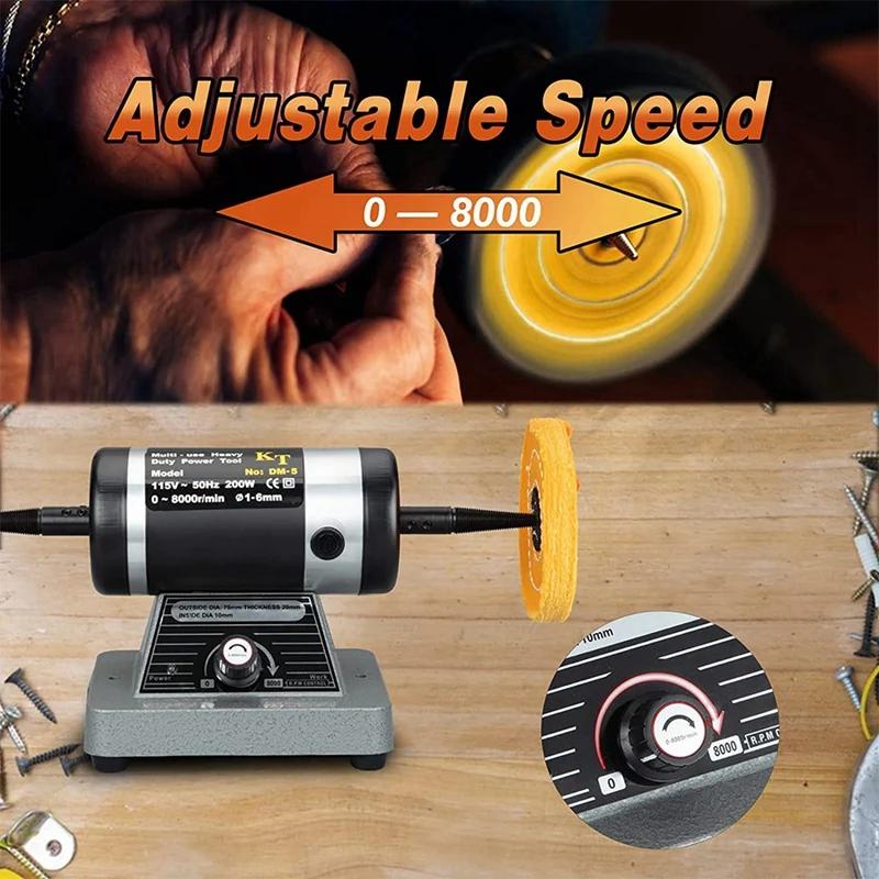 Настольный буферный полировщик для ювелирных изделий настольный шлифовальный