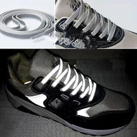 reflective laser laces sneakers casual shoes safety laces flat laces functional laces for kids and adults 120cm grey green pink