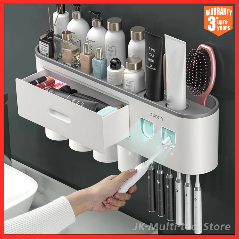 

Многофункциональный органайзер для зубных щеток XIAOMI, автоматическая выжималка для зубной пасты, стеллаж для хранения, набор аксессуаров дл...