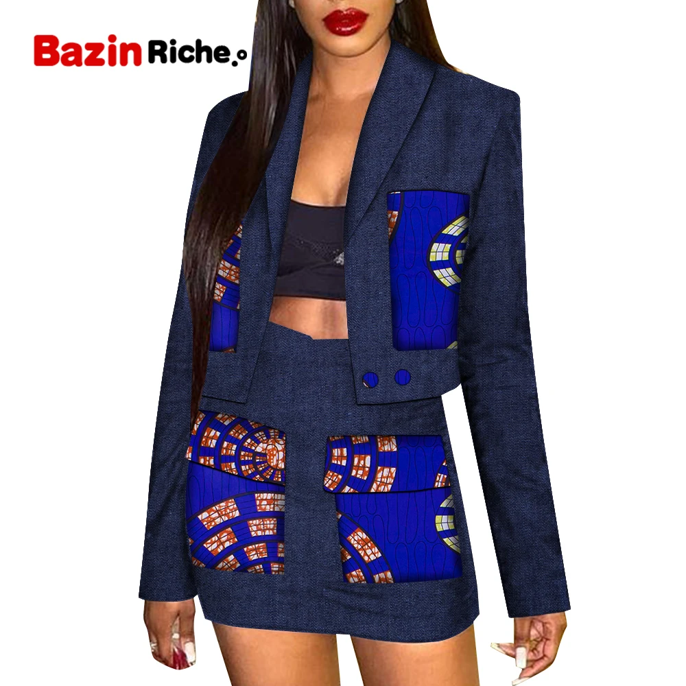 Африканский комплект из 2 предметов Рождественская Сексуальная женская короткая