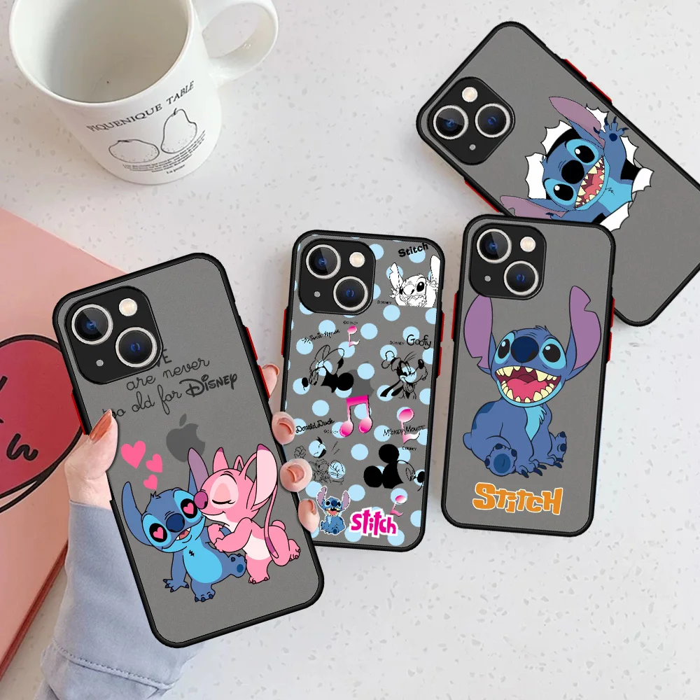 

Artoon Lilo Stich Ohana Matte Case For Apple iPhone 13 11 Pro 12 7 XR X XS Max 8 6 6s Plus SE 2022 Hard Phone Cover