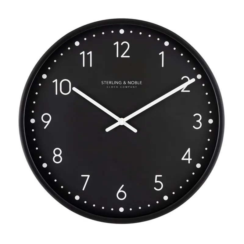 

15.5" Black Round Indoor Analog Wall Clock