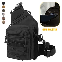 tactical shoulder bag gun holster military sling bag hunting camping chest pack outdoor waist bag pistol holder case
