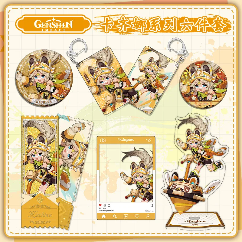 Kachina Nanatzcayan аниме брелок yuan shen мужской для женщин модный принт фигурка акриловый