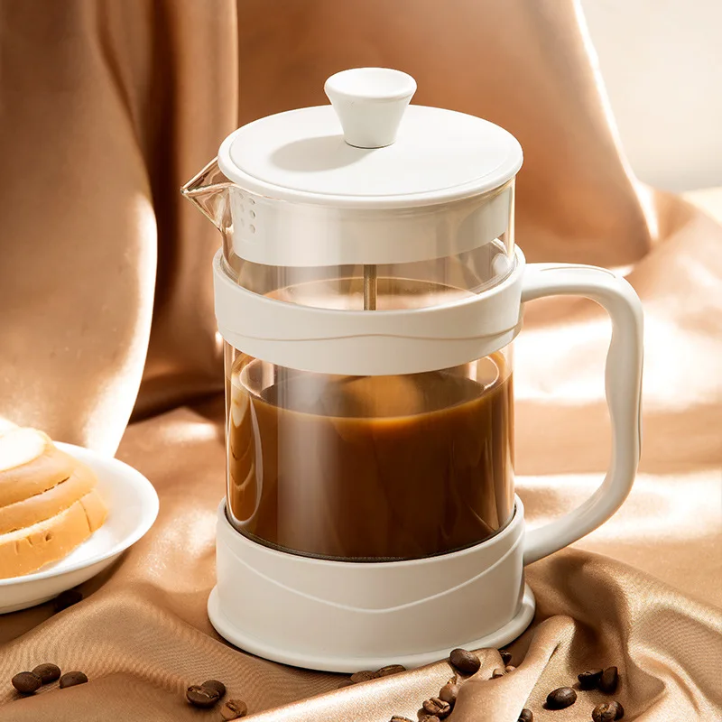 

House French Pot Glass Tea Maker Hand Pressure Filter Cup Brewing Cold Extraction Pot Hand Brewing Coffee Pot With Filter
