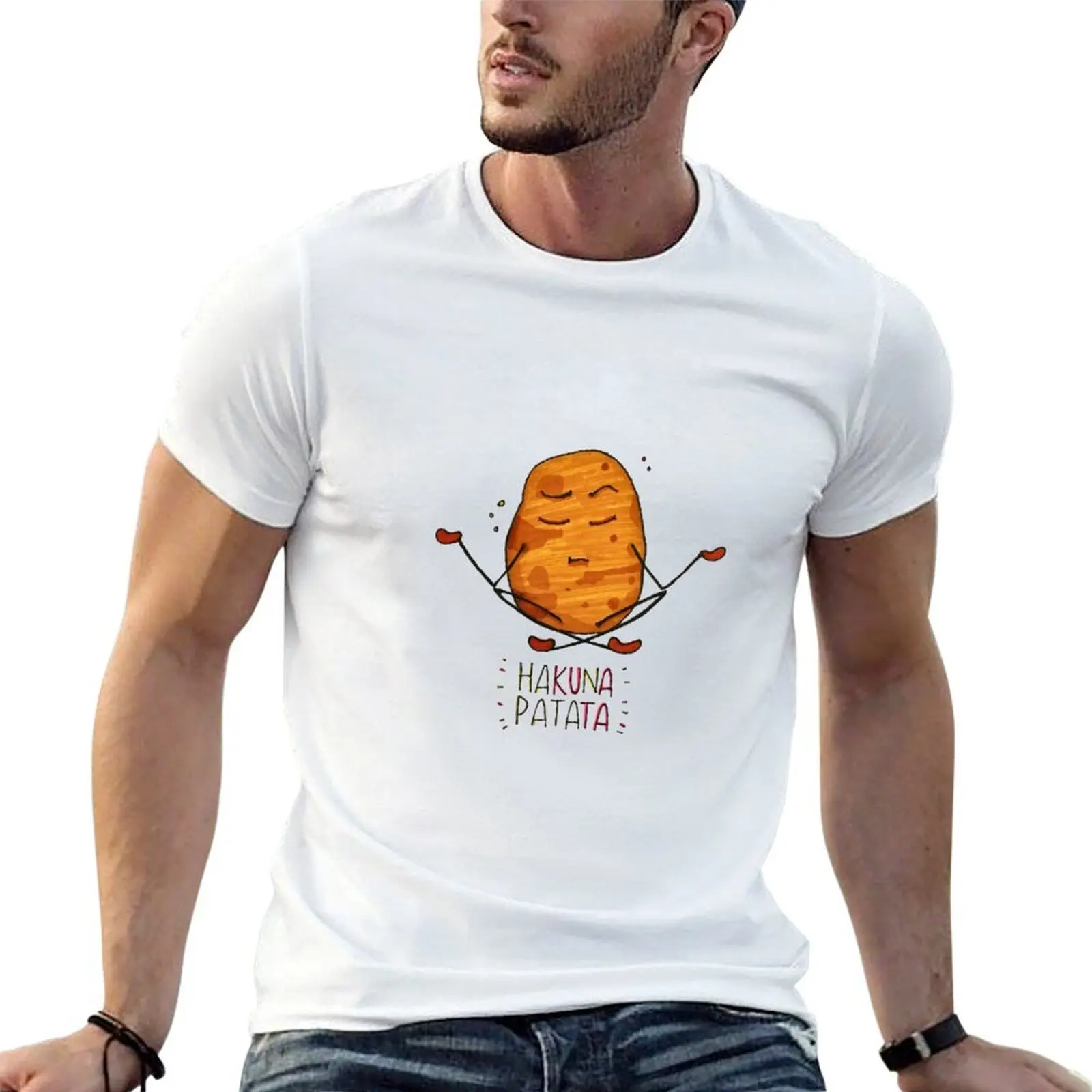 Фото Футболка Hakuna Patata Potato, быстросохнущая футболка для занятий спортом на открытом воздухе №1