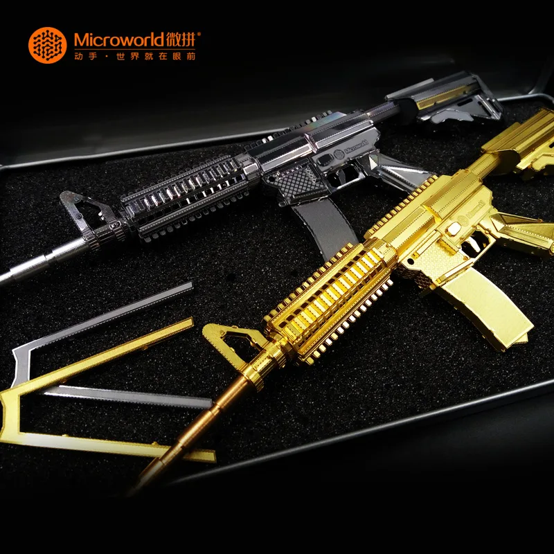 Трехмерная металлическая сборка M4A8 карбин военная фотоголоволомка игрушка