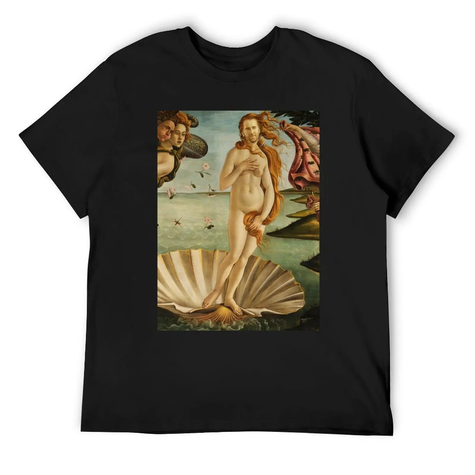 Рождение Ника Кейджа (после Боттилли) футболка с рисунком Venus Nic Cage мужские