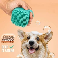 pet puppy big dog cat bath massage gloves brush soft silicone pet accessories dog cat bath brush cat and dog tools pet products