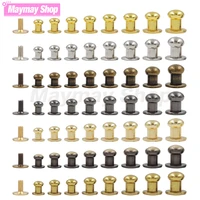 20sets metal alloy round head rivets spikes screw rivets studs diy crafts leather belt watch band decor nail buckles