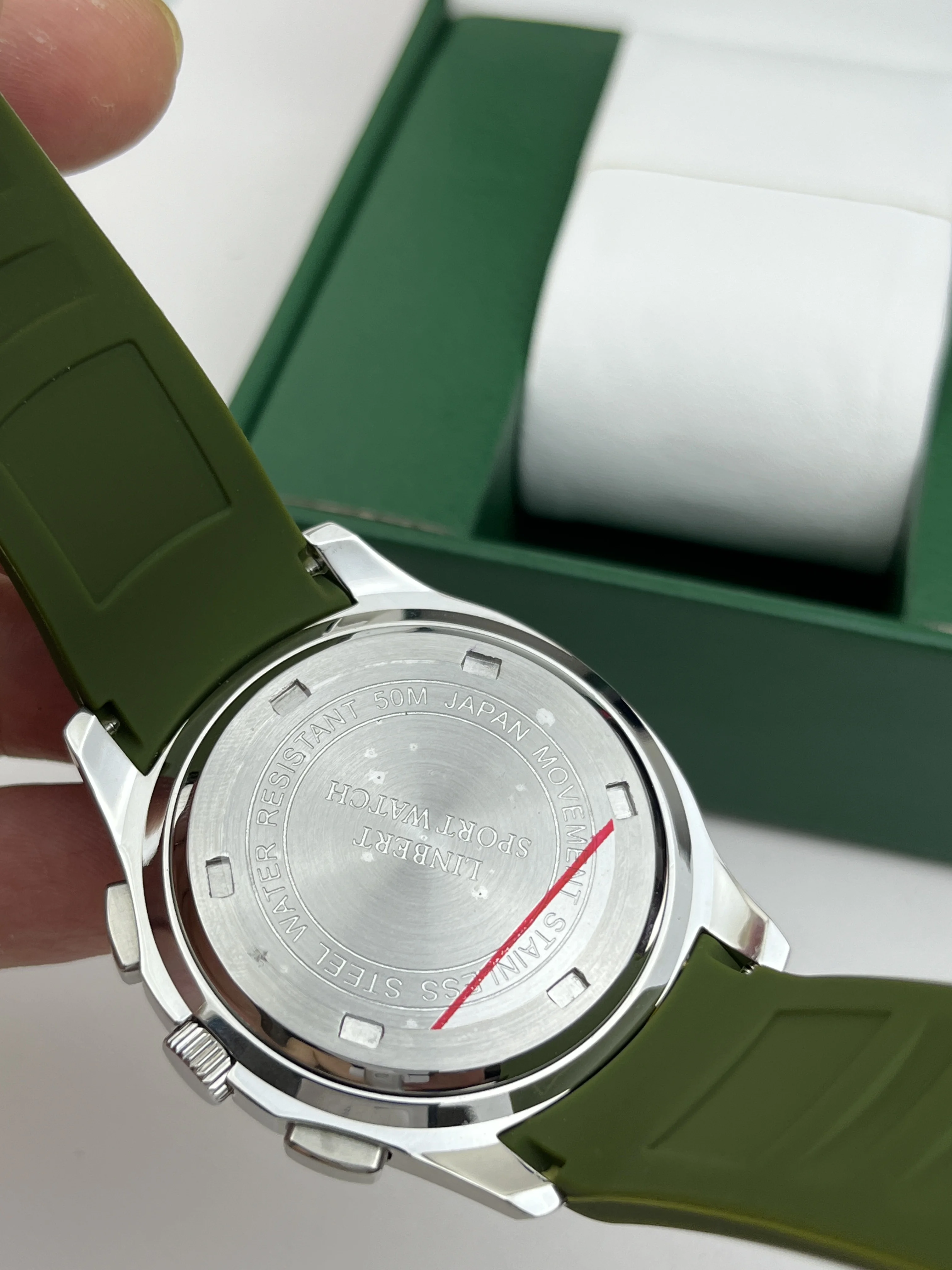 2022 New LINBERT Top Brand Patek Men's Watch Quartz Sports Watch Luminous Waterproof Rubber Strap Relogio Masculino Reloj Hombre