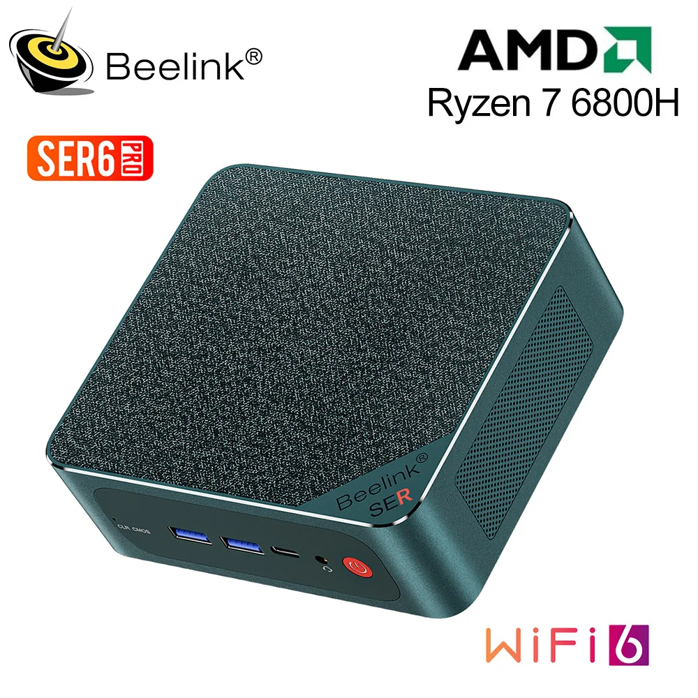 2023 Beelink SER6 Pro 6800H Mini PC SER5 AMD Ryzen 5 5600H Windows 11 Pro DDR4 NVME SSD1000M 5560U Gaming Computer VS SER4 4800U