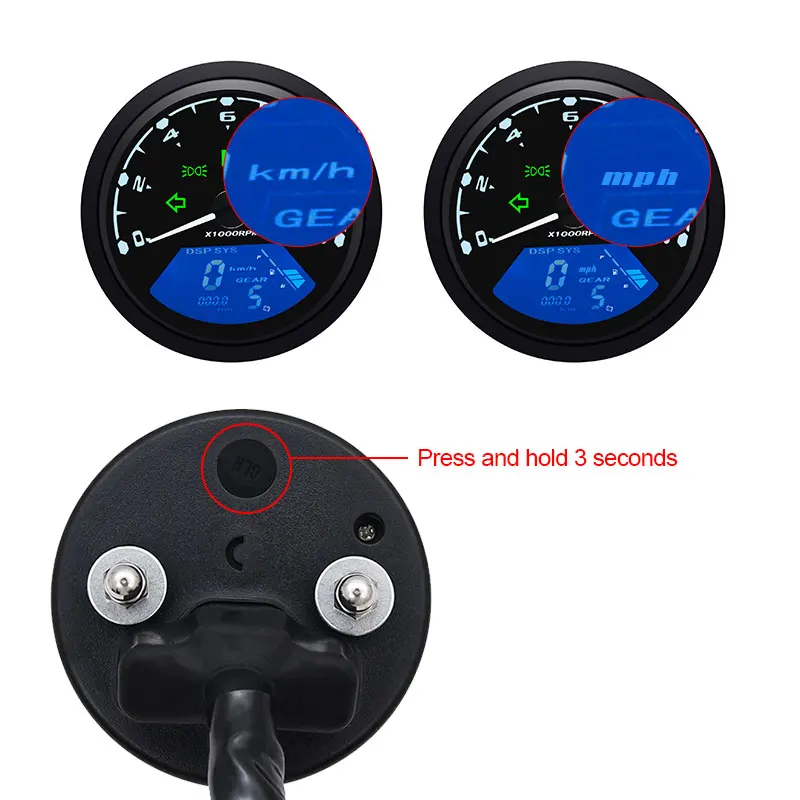 Тахометр 12 В для мотоцикла спидометр цилиндры 1-4 мотоциклетный датчик 12000RMP