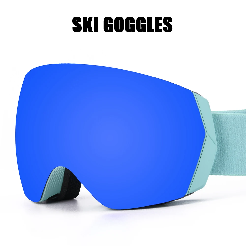 2021 Winter Sports Anti-fog Ski Goggles Men's Outdoor Off-road Goggles Double Layer Sponge Large Frame Woman Ski Mask