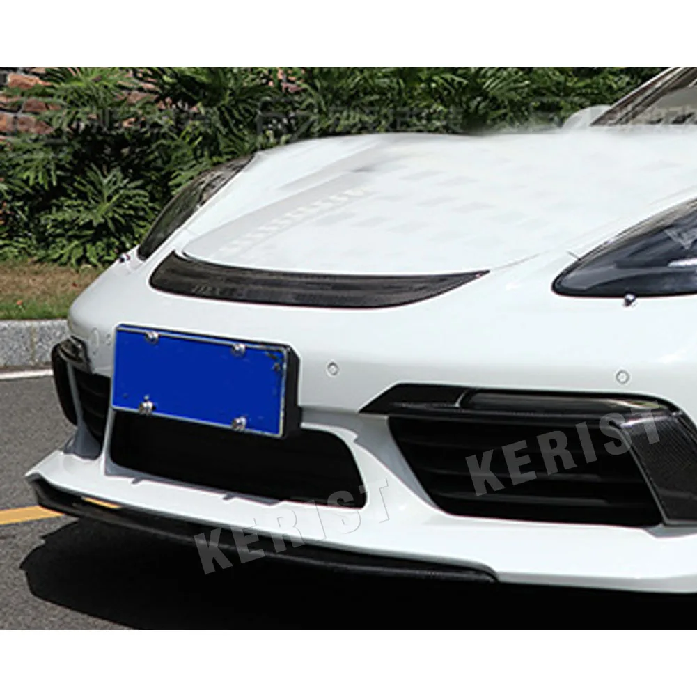 Накладка на решетку переднего бампера из углеродного волокна подходит для Porsche 718