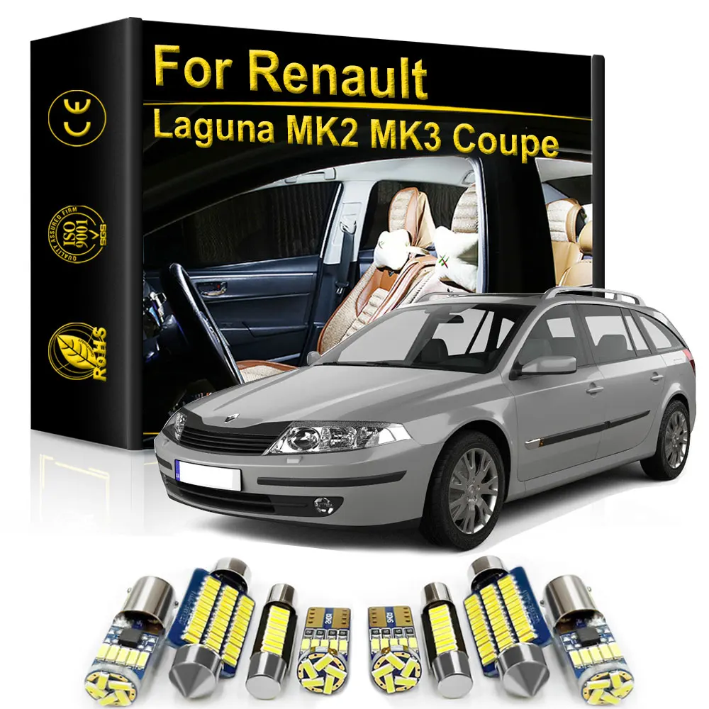 

Внутренний светодиодный светильник для Renault Laguna MK2 MK3 Coupe 3 2 3d 2001 2002 2003 2004 2005 2006 2007 2009 2011 2015 аксессуары Canbus