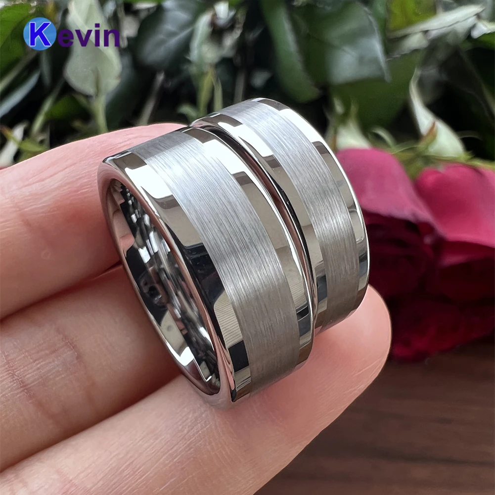 Плоское обручальное кольцо 6 мм 8 вольфрамовое для пар мужчин женщин я люблю вас