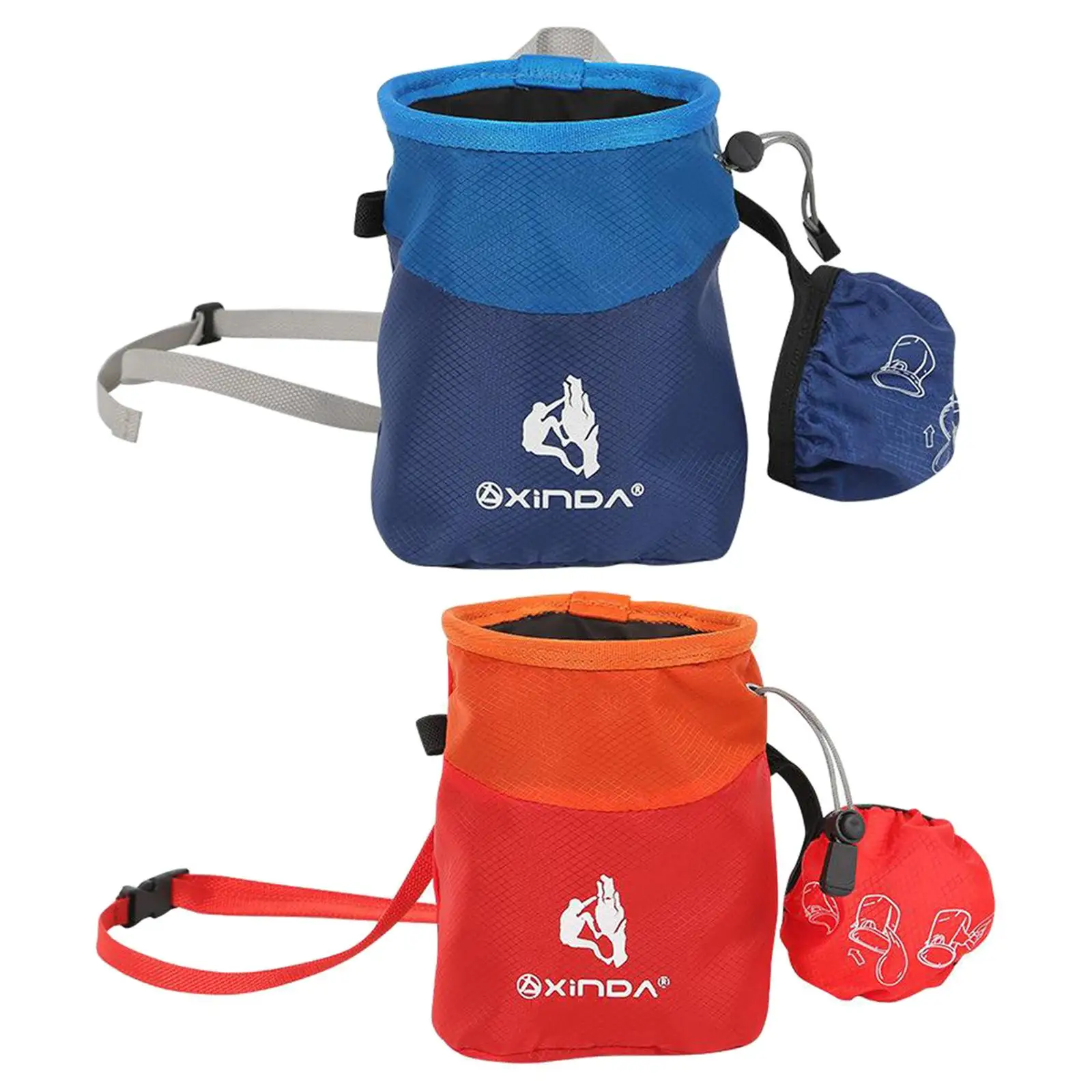 

Rock Climbing Chalk Bag with Belt Strap Great for Block Lifting Weight, , Quick Opening And Closing