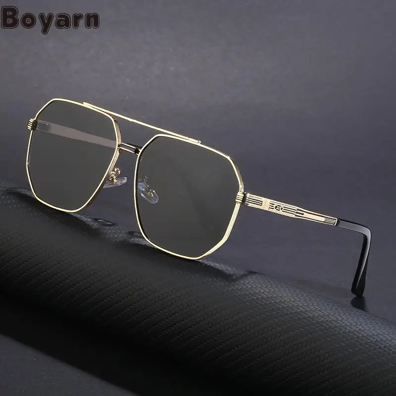 

Retro Double Beam Sunglasses Men's Anti Ultraviolet Driving Toad Sunglasses Women's Boyarn Luxury Brand Design Cross-border Gafa