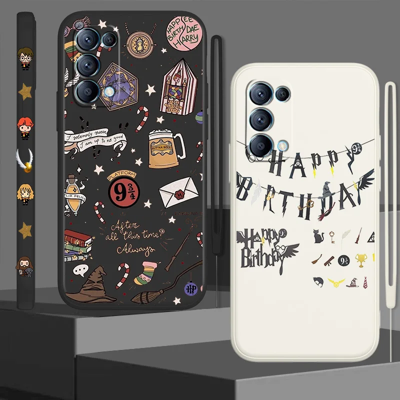 

Ron Wesley P-potters For OPPO Find X5 X3 X2 neo Pro Lite A5 A9 2020 A96 4G 5G Liquid Left Rope Shock Resistant Phone Case