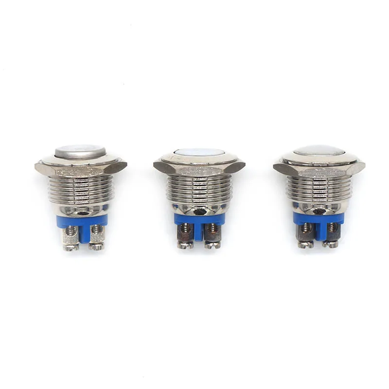 

19mm Stainless Steel Waterproof IP67 anti Vandal Momentary Push Button Doorbell switch Screw Terminar