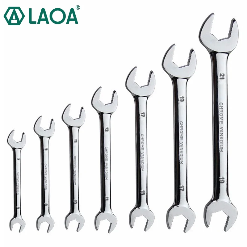 Гаечный ключ с открытым зевом гаечный LAOA CR-V двухсторонние гаечные ключи
