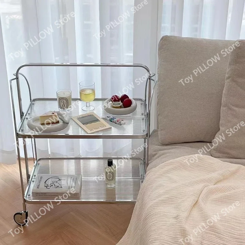 Современный компактный акриловый боковой столик в скандинавском стиле с