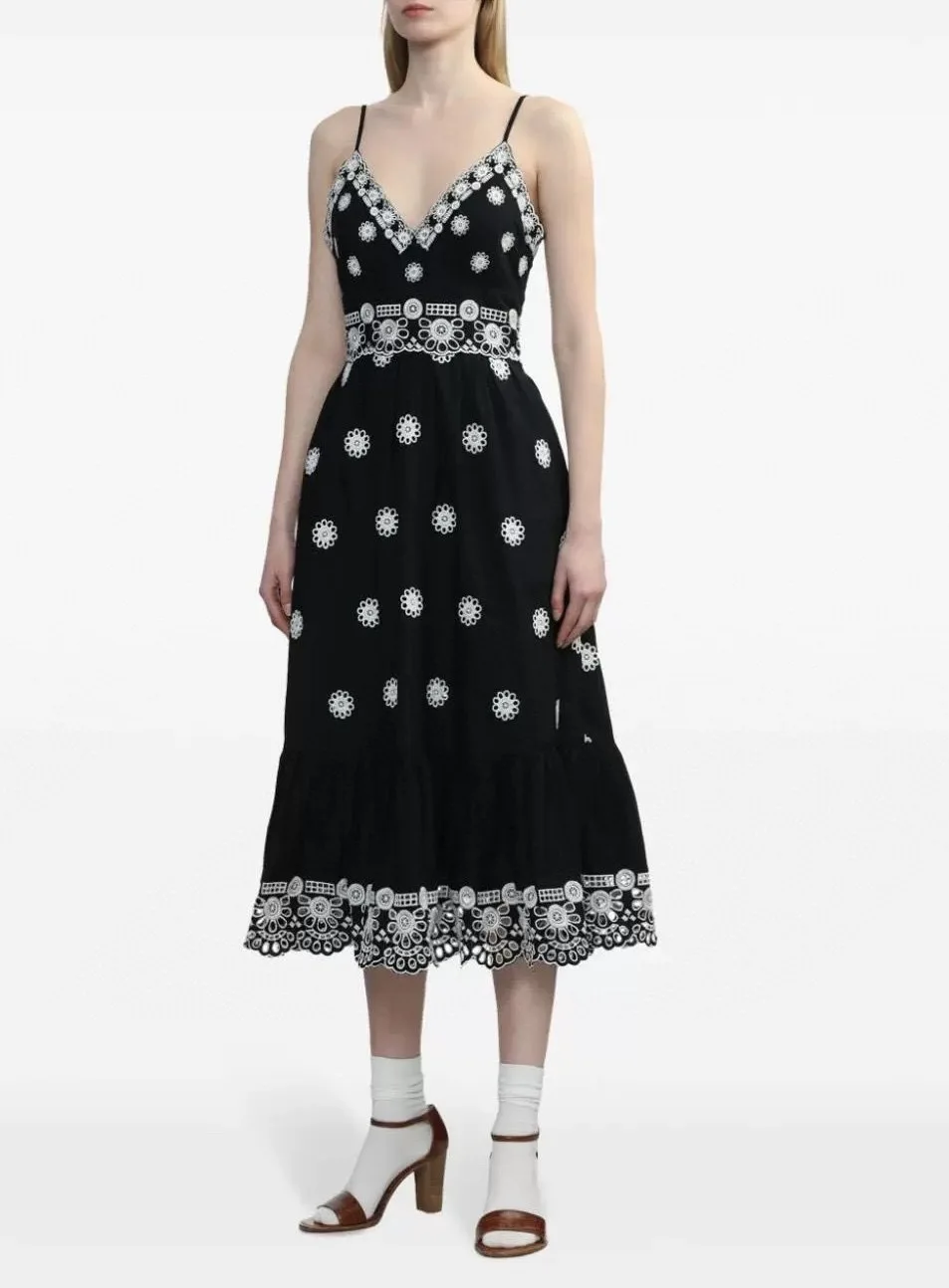 EVACANDIS женская новая высококачественная туника на тонких бретельках с вышивкой и