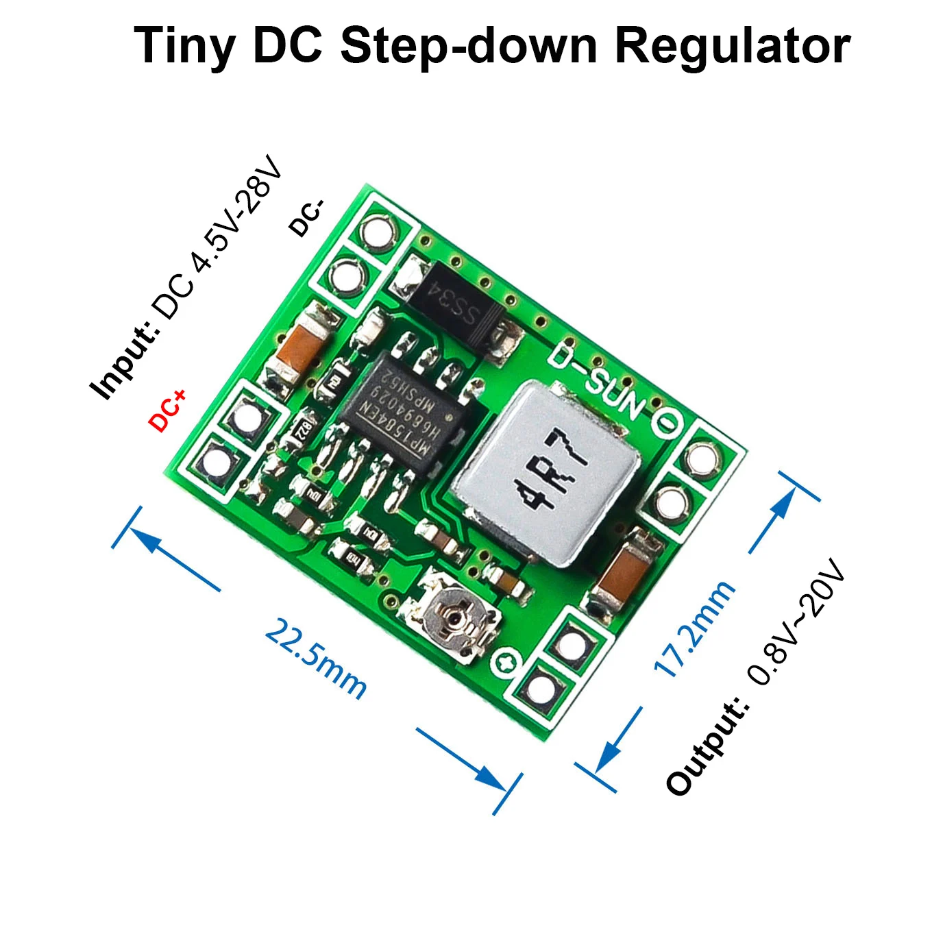 

Регулятор напряжения LM2596S 4,5В-28В 3А