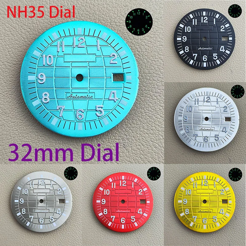 Аксессуары для часов 32 мм циферблат .5 зеленый c3 светящийся подходит