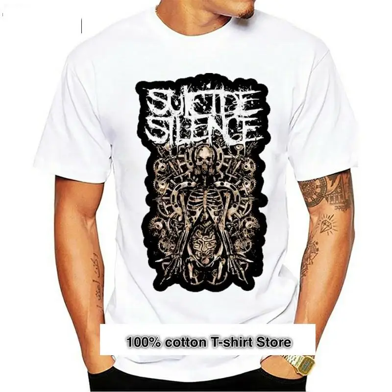 

Camiseta de manga corta para hombre, ropa de Suicide Silence Mangled gear, S, M, L, Xl, nueva Oficial