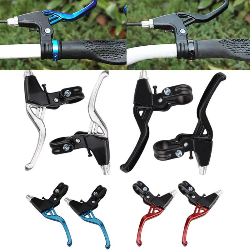 

2PCS Lightweight Alloy Brake Levers 2-finger Mountain Bike Bicycle MTB V-Brake Blue/Silver/Red/Black Aluminum Alloy Accessories