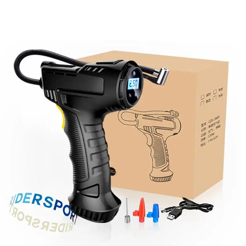 

120W Wireless Car Air Pump Rechargeable Portable Air Compressor LED Digital Tire Inflator Equipment Car Bicycle Motorcycles Ball