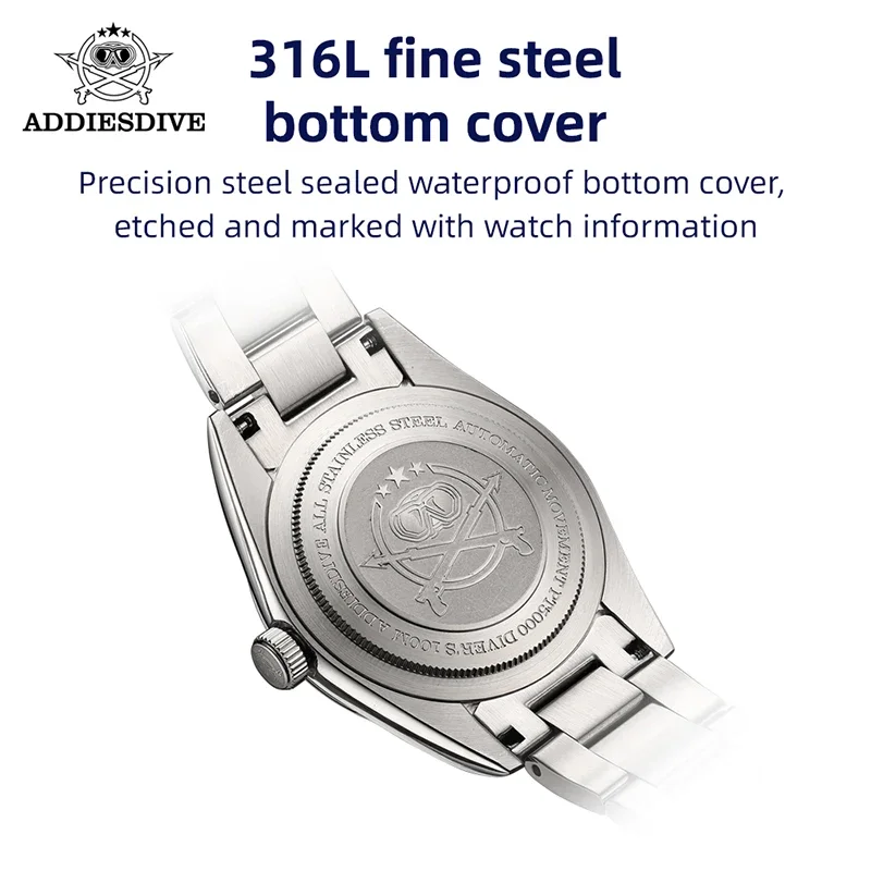 ADDIESDIVE AD2028 Часы для дайвинга BGW9 Супер светящийся пузырьковый зеркальный горшок