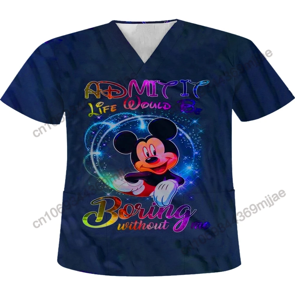 

Disney Summer T-shirts for Women V Neck Pocket Women's T-shirts Woman Free Shipping Offer T-shirt 2023 Sexy Tops Tees Clothing