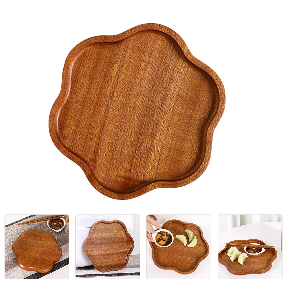 

Tray Serving Wood Wooden Jewelry Rustic Plate Appetizer Tea Coffee Breakfast Board Cheese Dish Plates Dinner Platter