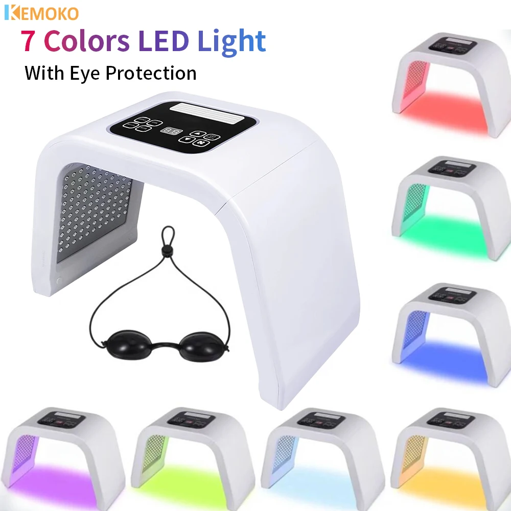 Новая 7-цветная светодиодная маска PDT светотерапия светодиодный уход за кожей