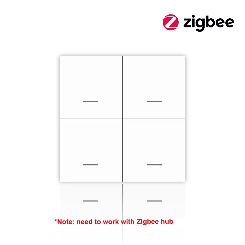 

Беспроводной умный контроллер сцен ZigBee 4-х клавишный 12 режимов