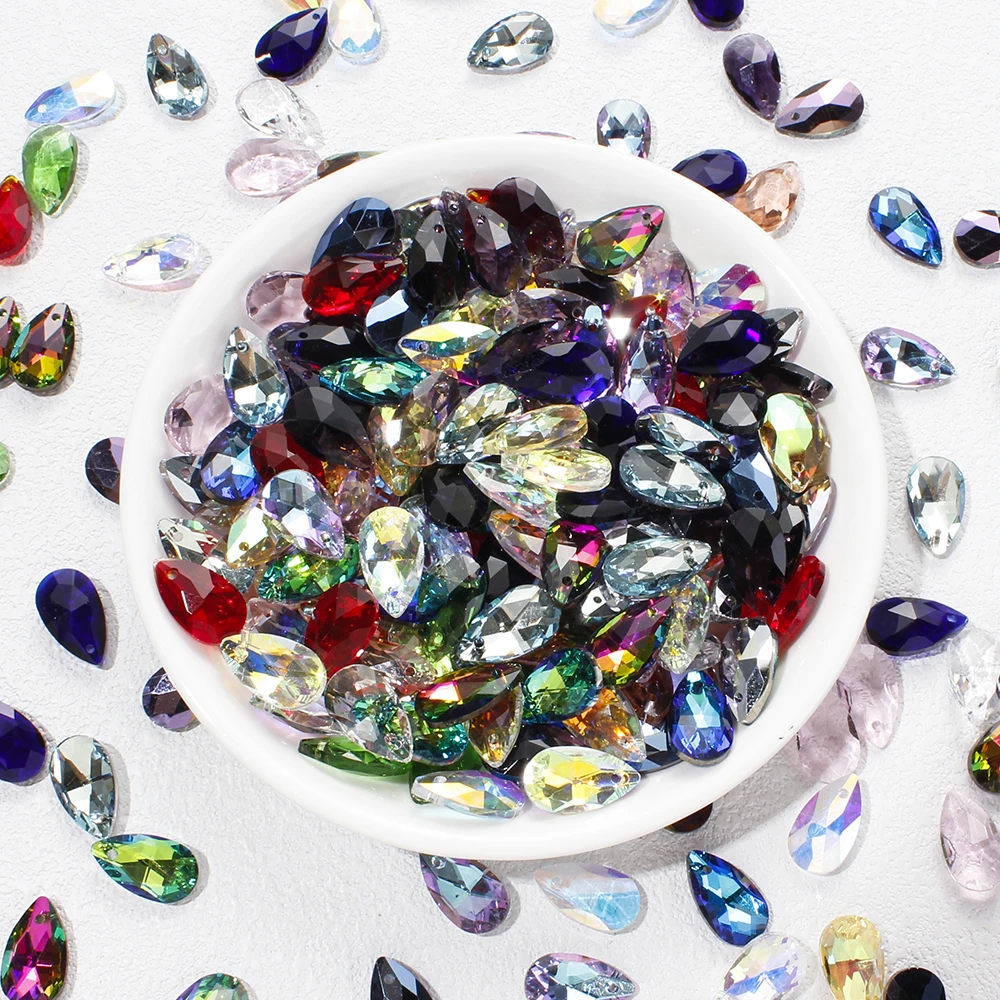 20 шт. 16/22 мм каплевидные хрустальные стеклянные бусины ослепительные прозрачные