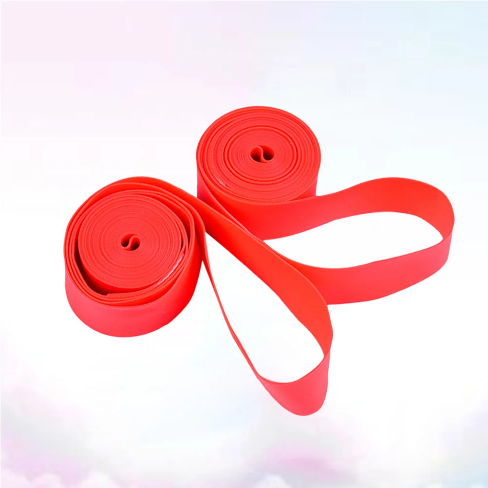 

2 Pcs Tires Cushion Liners Puncture Proof Rim Strip Rim Tape Tires Protector Inner Tube for MTB Road Bike 26 Inches x 18mm (Red)