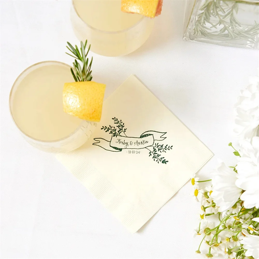 50 шт. свадебные салфетки под заказ