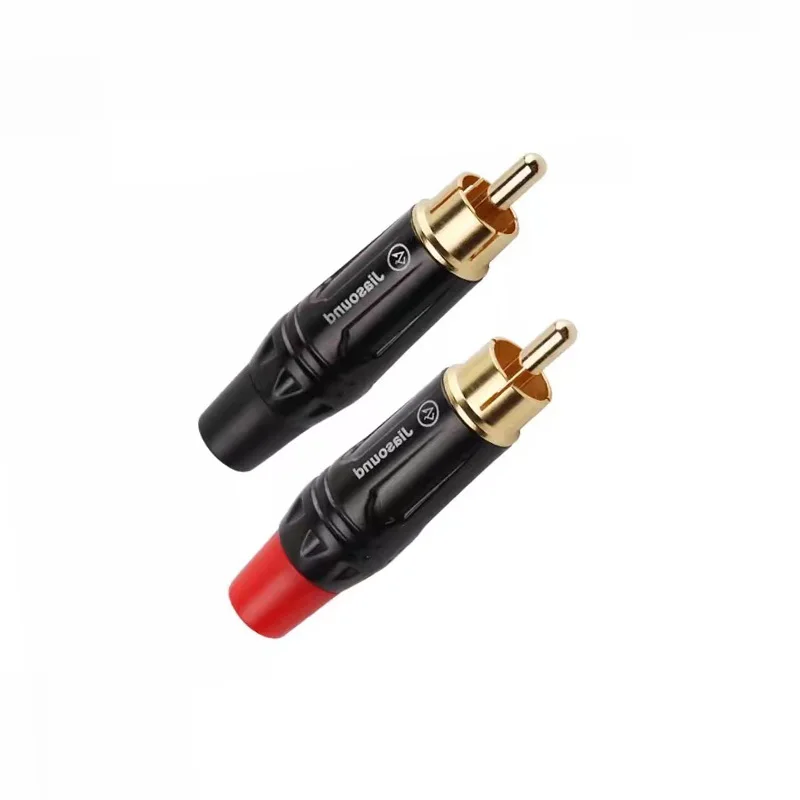 

10 шт. RCA Штекерный разъем, позолоченный Аудио адаптер, черный и красный разъем для динамика, разъем для кабеля 7 мм, высококачественный разъем