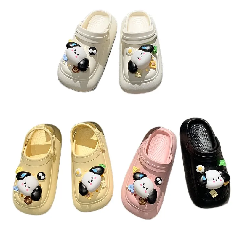 

Сандалии Sanrios женские с мультяшным принтом, летние тапочки для пляжа, симпатичные, удобные дышащие, тапочки, 2 шт.