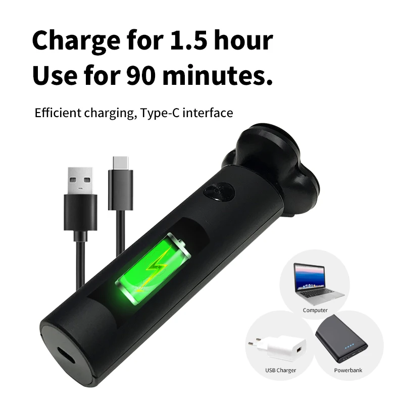 Перезаряжаемая электробритва для мужчин триммер бороды 3D плавающая машинка