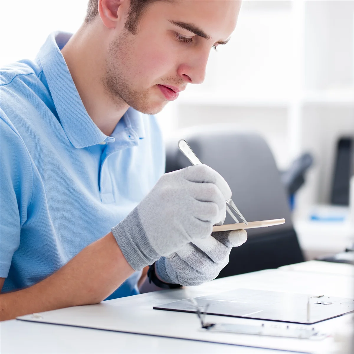 Пинцет с круглым кончиком из нержавеющей стали серебристого цвета длиной 5 дюйма