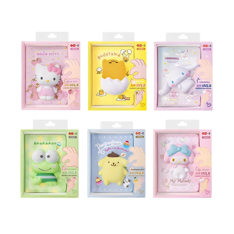 Мини-блокнот MINISO Kawaii Sanrio Cinnamoroll MyMelody HelloKittys Keroppi Gudetama Purin милый блокнот для