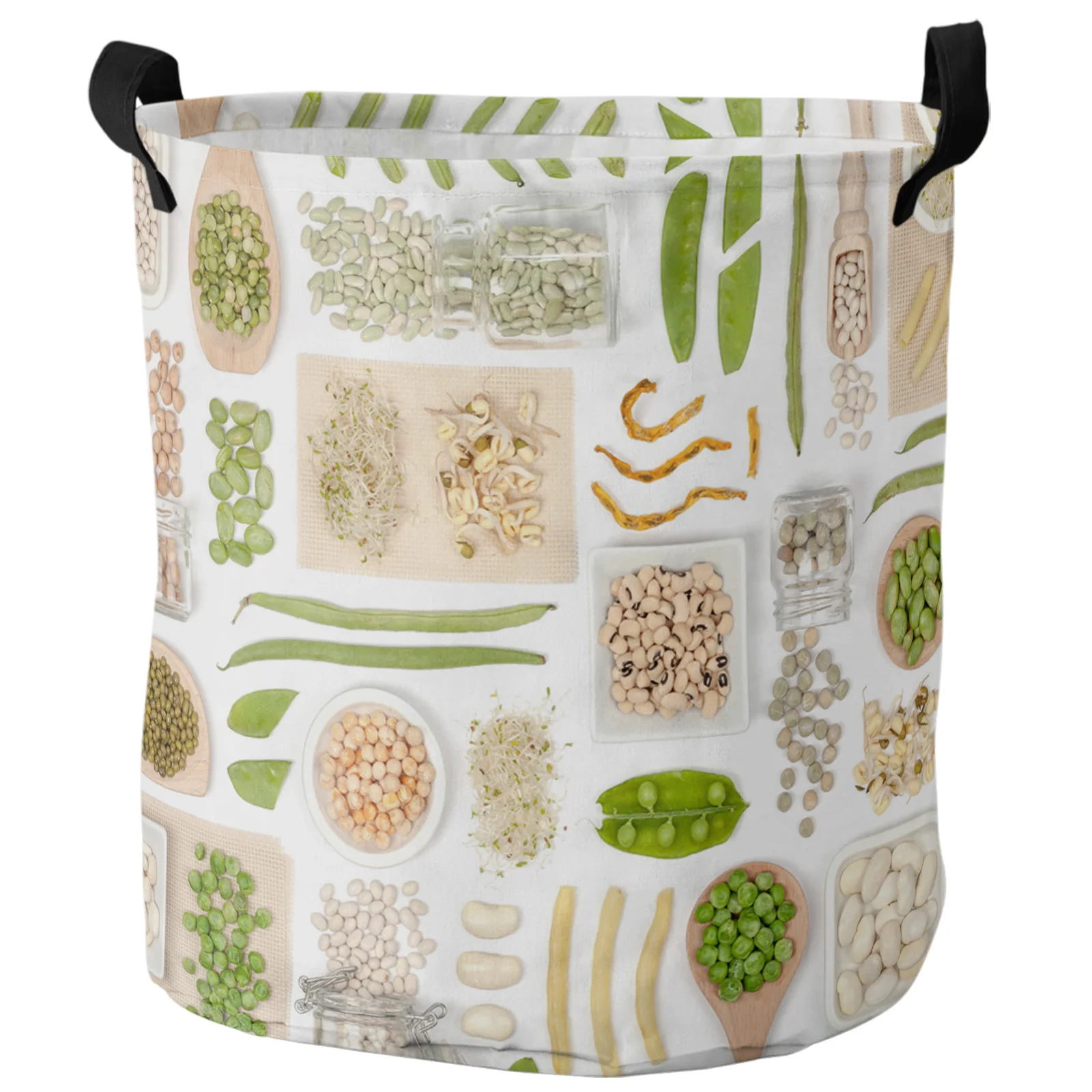 

Складная корзина для белья, овощи, Горох, зеленые фасоли, органайзер для игрушек, корзина для грязной одежды, корзины для хранения