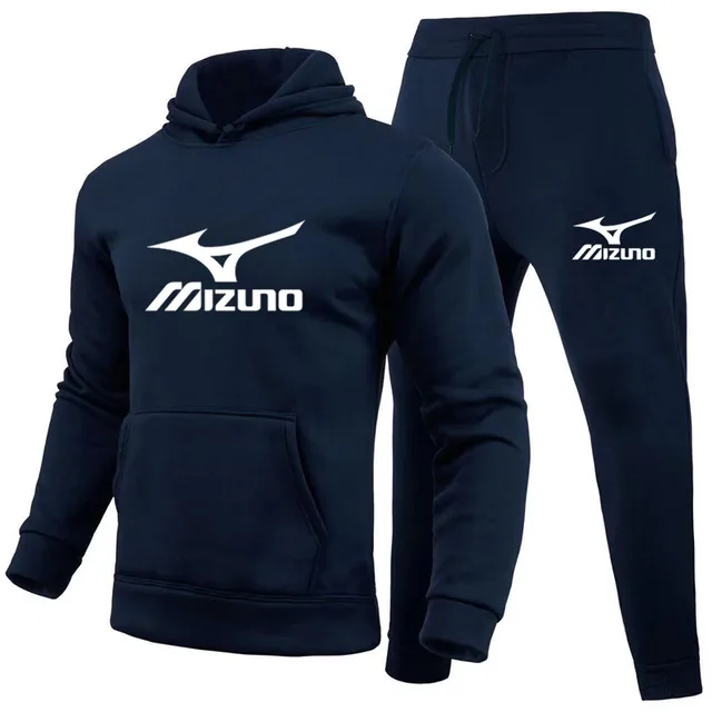 2022 new Mizuno printing high-quality suits solid color multiple colors men's and women's same style sweater + sweatpants 1